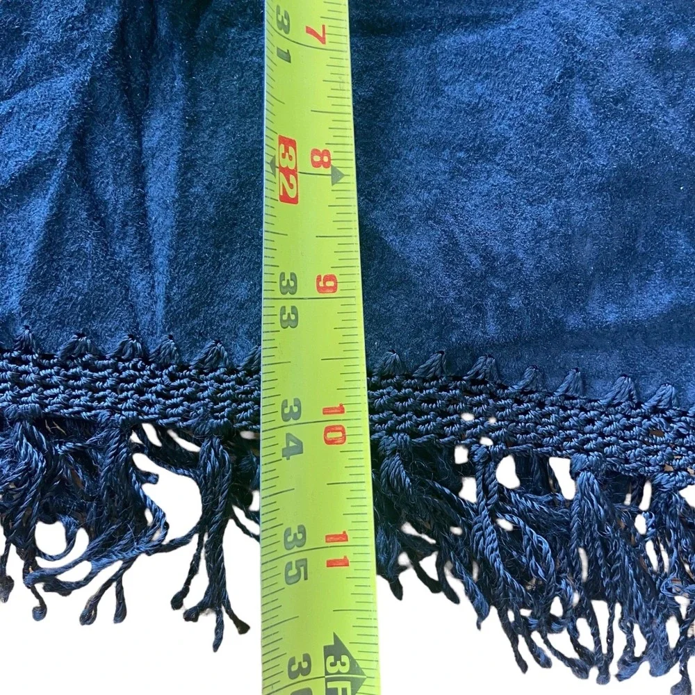 CBO New York Black‎ Leather Patchwork Maxi Skirt Crochet Fringe Hem Plus Size